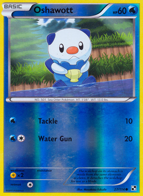 Black & White Oshawott #27/114 reverse holo
